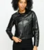 The Piane Black Leather Jacke