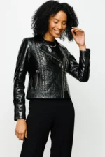 The Lante Black Leather Jacket