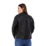 The Farragut Black Women Leather Jacket