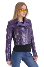 The Rubert Purble Pyht Leather Women Jacket