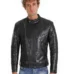 The Aristes Pythn Black Leather Men Jacket