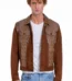 The Margaraten Pythn Skin Suede Leather Tan Men Jacke