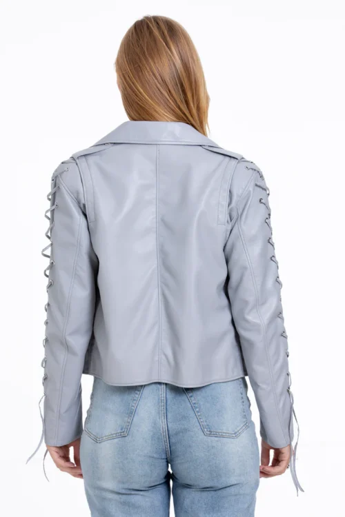 The Isola Leather Gray Jacket