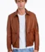 The Leureles Tan Leather Men Jacket