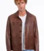 The Glasgow Tan Handwoven Leather Men Jacket