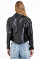 The Dennistoun Women Leather BlackJacket