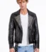 The Kopenhag Pythn Black Spike Leather Men Jacket