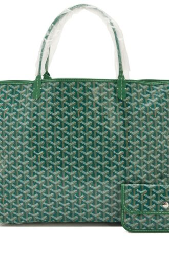 Green Goyardine Canvas and Chevroches Calfskin Saint Louis GM Tote, 2024