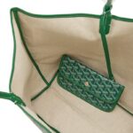 Green Goyardine Canvas and Chevroches Calfskin Saint Louis GM Tote, 2024