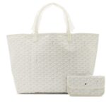 White Goyardine Canvas and Chevroches Calfskin Saint Louis GM Tote, 2024