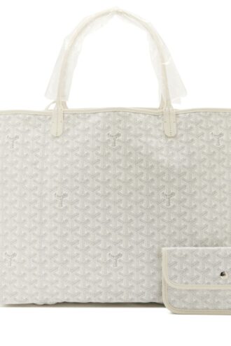 White Goyardine Canvas and Chevroches Calfskin Saint Louis GM Tote, 2024