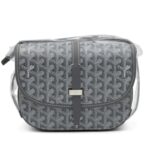 Grey Goyardine Canvas and Chevroches Calfskin Belvedere PM Bag