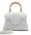 White Goyardine Canvas and Chevroches Calfskin Saïgon Souple Mini Bag