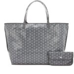 Grey Chevroches Calfskin and Goyardine Canvas Anjou GM Tote, 2023