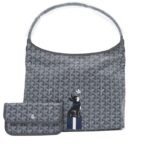 Grey Goyardine Canvas and Chevroches Calfskin Boheme Hobo Bag