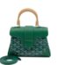 Green Goyardine Canvas and Chevroches Calfskin Saïgon Souple Mini Bag