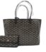 Black Goyardine Canvas and Chevroches Calfskin Saint Louis PM Tote