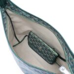 Pearly Green Goyardine Canvas and Chevroches Calfskin Boheme Hobo Bag Palladium Hardware