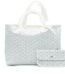 White Goyardine Canvas and Chevroches Calfskin Saint Louis PM Tote