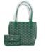 Green Goyardine Canvas and Chevroches Calfskin Anjou Mini Bag